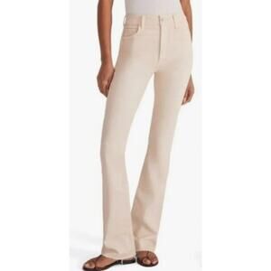 Favorite Daughter Denim Cream Bone Valentina Super High Rise Bootcut Jeans 31